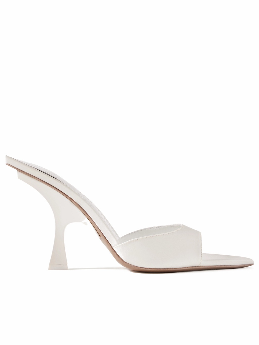 The Attico Ester White Satin Mules - 41.5